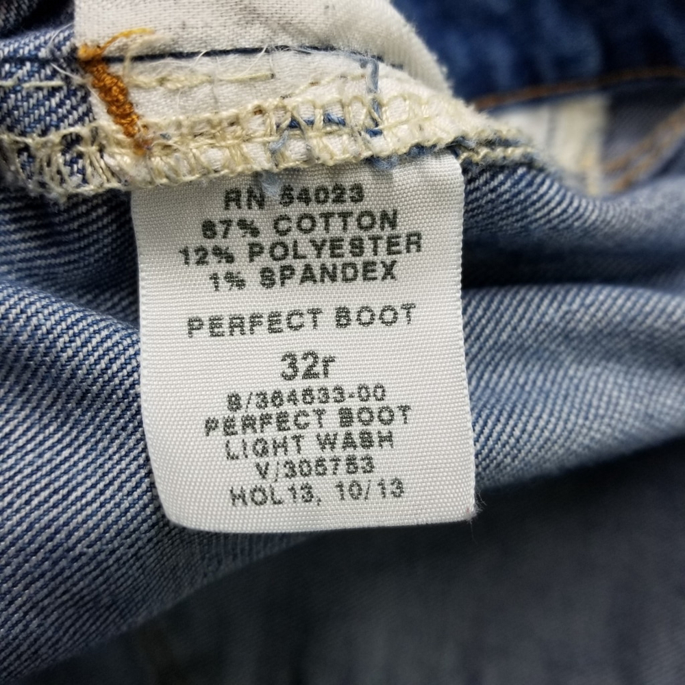 Gap 1969 Women Jeans Size 32 R Perfect Bootcut Blue Denim 36X32 Light Wash - Picture 15 of 16